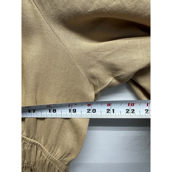 NWT Linen Blend Babydoll Midi with pockets Women Dress XL - Picture 6 of 12